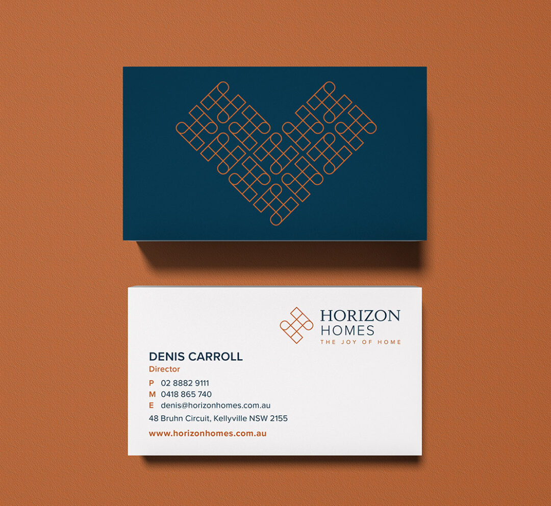 Horizon Homes business card design